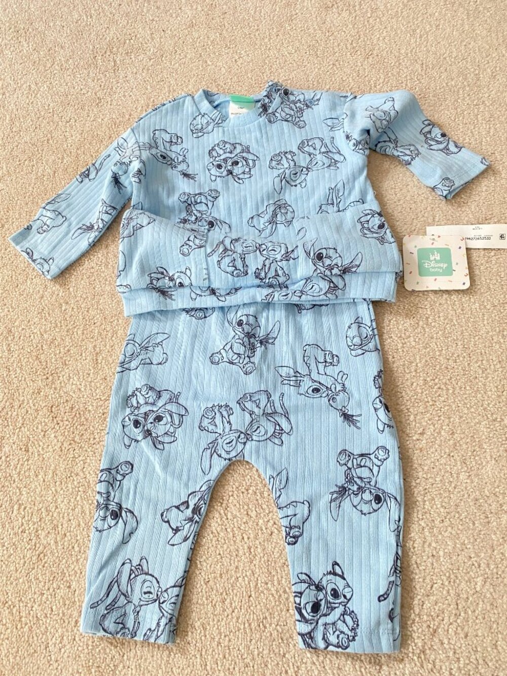 Disney NWT  Stitch Outfit Size 6/9 months  with Disney Bedtime Story Books